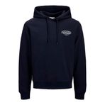 JACK & JONES Erkek kapüşonlu kazak JjMakoto Sweat Hood, Sky Captain (Small Print), S