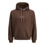 JACK & JONES Erkek kapüşonlu kazak JORNORREBRO EMB Sweat Hood - Relaxed, Derin Mahogany, XL