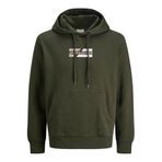 Jack & Jones Erkek kapüşonlu kazak logolu kapüşonlu kazak, Duffel Bag, S