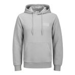 JACK & JONES Erkek kapüşonlu kazak logolu kapüşonlu kazak, Gri (Ultimate Grey), XXL