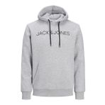 JACK & JONES Erkek kapüşonlu sweatshirt, Açık gri melanj, S