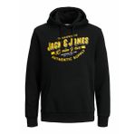 JACK & JONES Erkek kapüşonlu sweatshirt, Black_b, XXL