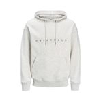 Jack & Jones Erkek Kapüşonlu Sweatshirt, Copenhagen Loopback Relaxed Fit, Beyaz, L Beden