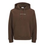 Jack & Jones Erkek Kapüşonlu Sweatshirt, JJSKI SWEAT HOOD LOGO SKI, Potting Soil, XL Beden