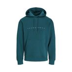 Jack & Jones Erkek Kapüşonlu Sweatshirt, Petrol, S Beden