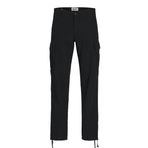 JACK & JONES Erkek kargo pantolon, bol kesim, kargo pantolon, Siyah, 30W / 34L