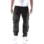 JACK & JONES Erkek kargo pantolon, bol kesim, kargo pantolon, Siyah, 32W / 32L