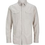Jack & Jones Erkek Keten Gömlek 12251713 - Bej - 2XL