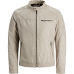 Jack & Jones Erkek Kisa Kesim Biker Ceket - Tano - 0019-Bej - L