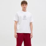 Jack & Jones Erkek Kisa Kollu Baskili Tisört - Dia - Beyaz - XL