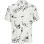 Jack & Jones Erkek Kısa Kollu Desenli Gömlek 12248448 - Beyaz