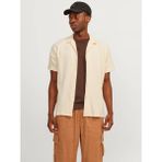 Jack & Jones Erkek Kısa Kollu Keten Gömlek - 12256235 - Siyah - XL