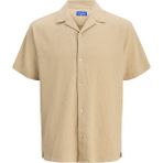 Jack Jones Erkek Kısa Kollu Pamuklu Gömlek 12255781 - Bej - XL