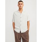 Jack & Jones Erkek Kisa Kollu Pola Yaka Tisört - Jeff - Bej