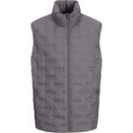 Jack & Jones Erkek Kolsuz Dik Yaka Kapitone Yelek - Aston - 0-Gri - XL
