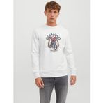 JACK JONES Erkek Kuru Kafa Baskılı Bisklet Yaka Sweatshirt 12244220