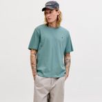 Jack & Jones Erkek Logo Nakis Islemeli Tisört - Paulos - 125-Mavi