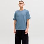 Jack & Jones Erkek Logo Nakis Islemeli Tisört - Paulos - 414-Mavi - XL