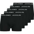Jack & Jones Erkek Logolu Beli Lastikli 5'li Boxer Paketi - Anthony - Siyah - M