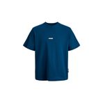 Jack & Jones Erkek Mavi Kısa Kollu Tişört XL Beden JCOCLUB SMALL FRONT PRINT Modeli