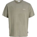 Jack & Jones Erkek Minimal Logolu Çizgili Tisört - Devin - 002-Bej - XL