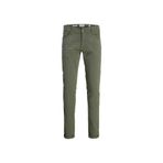 Jack & Jones Erkek Normal Bel Dar Kesim Chino Pantolon, Yeşil, 29-32
