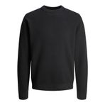 JACK & JONES Erkek örgü kazak tek renkli örgü kazak, Black Beauty., XL