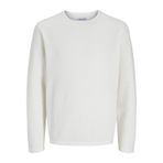 JACK & JONES Erkek örgü kazak tek renkli örgü kazak, Cloud Dancer., L