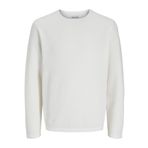 JACK & JONES Erkek örgü kazak tek renkli örgü kazak, Cloud Dancer., S