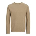 JACK & JONES Erkek örgü kazak tek renkli örgü kazak, Coriander, S