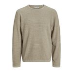 JACK & JONES Erkek örgü kazak tek renkli örgü kazak, Coriander/Detay: w. Cloud Dancer, XXL