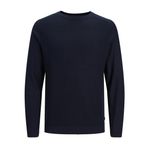 Jack & Jones erkek örgü kazak tek renkli örgü kazak, Denizci Mavisi/Detay: Denizci Lacivert, L