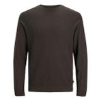 Jack & Jones erkek örgü kazak tek renkli örgü kazak, Siyah Mürekkep, L L