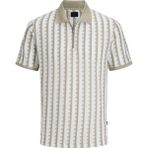 Jack Jones Erkek Örme Fermuar Detaylı Polo Yaka Tişört 12276108 - XL - Bej