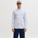 Jack & Jones Erkek Oxford Kumas Uzun Kollu Gömlek - Harvey - 01 Mavi