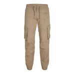 JACK & JONES Erkek pantolonu, kargo pantolon, kumaş pantolon, Noah Cuffed Cargo Relaxed Fit, Elmwood, M
