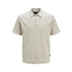 JACK & JONES Erkek polo tişört, tek renkli, polo tişört, Gümüş Astar, L