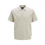 JACK & JONES Erkek polo tişört, tek renkli, polo tişört, Gümüş Astar, XXL