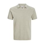 JACK & JONES Erkek polo tişört, tek renkli, polo tişört, Oatmeal., M