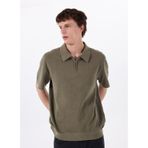 JACK & JONES Erkek Polo Yaka, Kısa Kollu, Kahverengi Kazak, 2XL