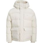 Jack & Jones Erkek Puffer Jacket Oversize Kapüşonlu Kapitone Mont - XL - Gri