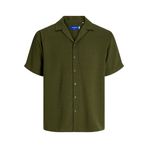 Jack & Jones Erkek Rahat Kesim Tatil Gömleği, Haki, M Beden