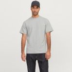 Jack & Jones Erkek Rdd Nakışlı Tişört - Daze - Açık Gri