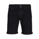 Jack & Jones Erkek Regular Fit Kot Şort - JJORiginal Rick Model Siyah m