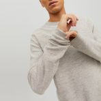 Jack & Jones Erkek Regular Fit Triko Kazak - Summer - 0019-Bej - 2XL