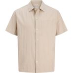 Jack & Jones Erkek Relaxed Fit Kisa Kollu Gömlek - Easton - 008-Bej