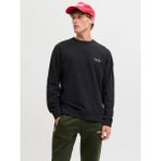 Jack & Jones Erkek Relaxed Fit Yuvarlak Yaka Siyah Sweatshirt - 12287995 - 2XL
