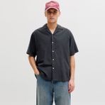 Jack & Jones Erkek Resort Yaka Gömlek - Breeze - 0-Siyah - 2XL