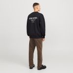 Jack & Jones Erkek Sirt ve Gögüs Baskili Sweatshirt - Urban - 01-Siyah