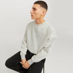 Jack & Jones Erkek Sirt ve Gögüs Baskili Sweatshirt - Urban - Bej